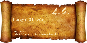 Lungu Olivér névjegykártya